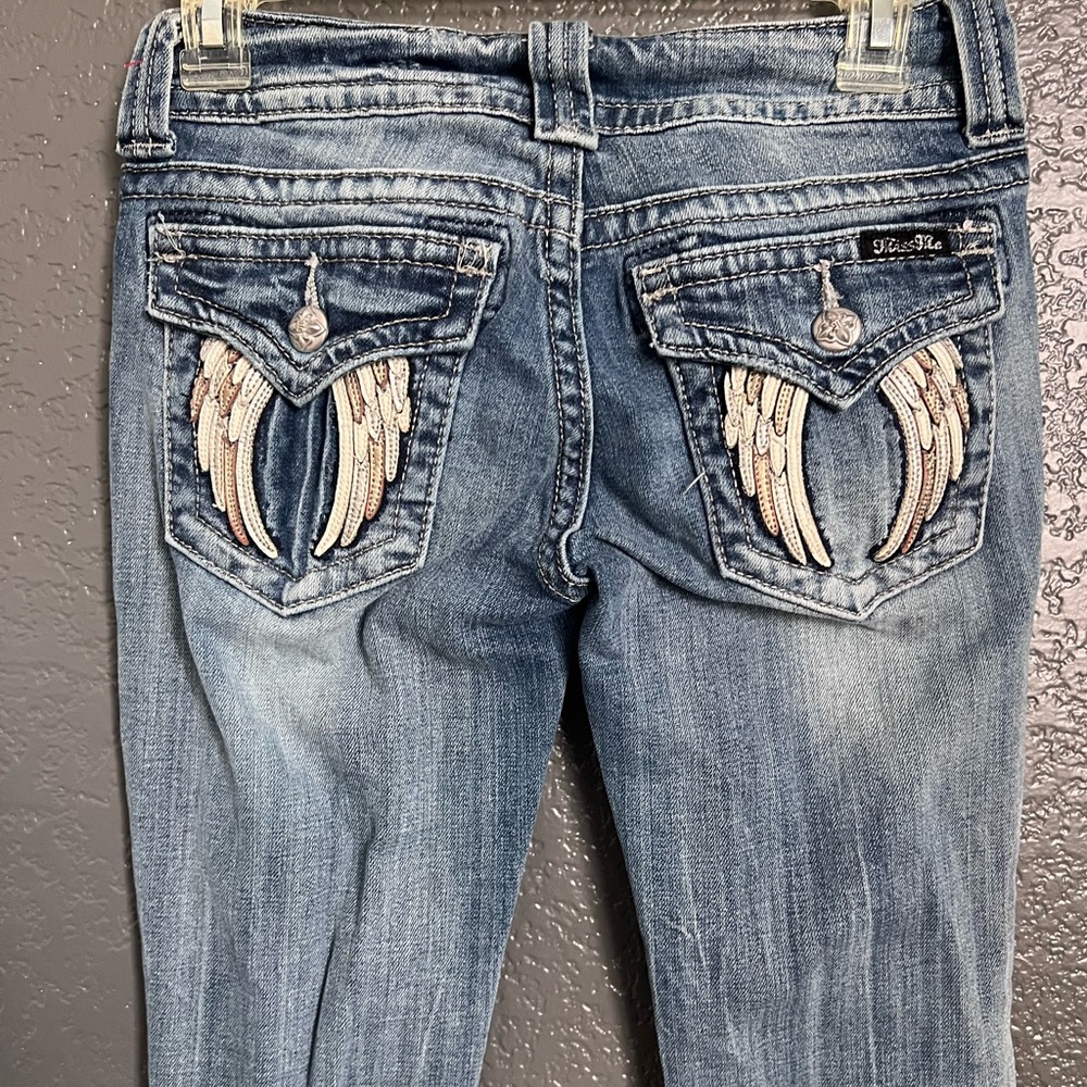 Y2K Lightwash Miss me bootcut low rise jeans